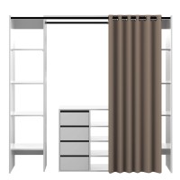 TOM WARDROBE 2 COLUMNS WITH STORAGE CABINET TOM WARDROBE 2 COLUMNS WITH STORAGE CABINET