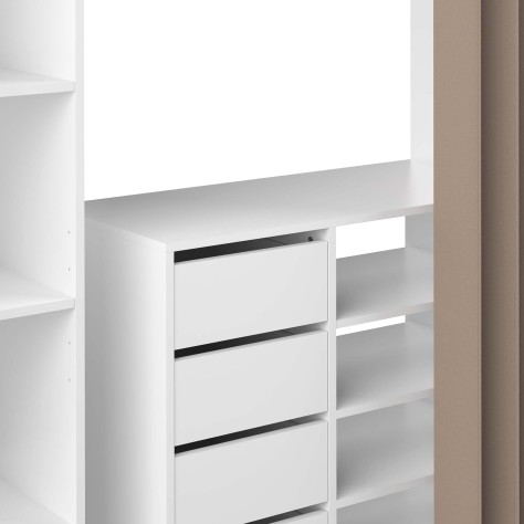 TOM WARDROBE 2 COLUMNS WITH STORAGE CABINET