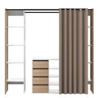TOM WARDROBE 2 COLUMNS WITH STORAGE CABINET TOM WARDROBE 2 COLUMNS WITH STORAGE CABINET