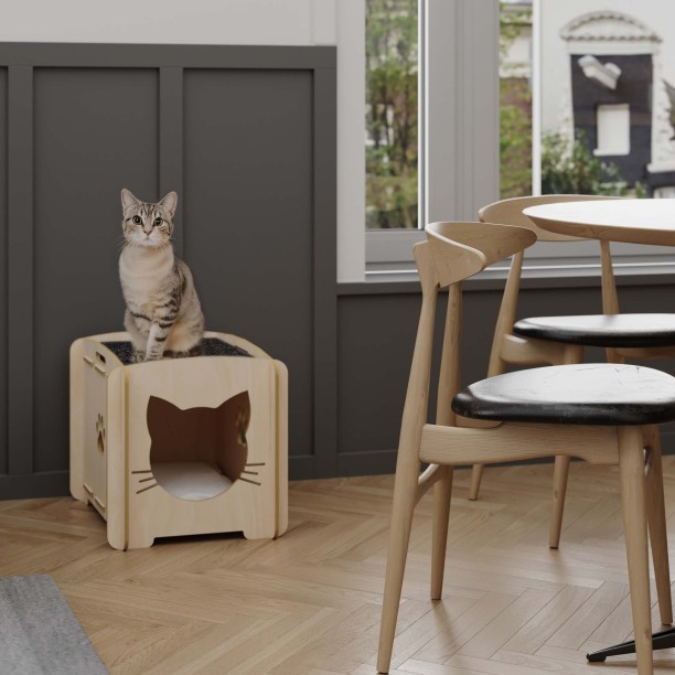 CAT HOUSE Natural Birch Plywood