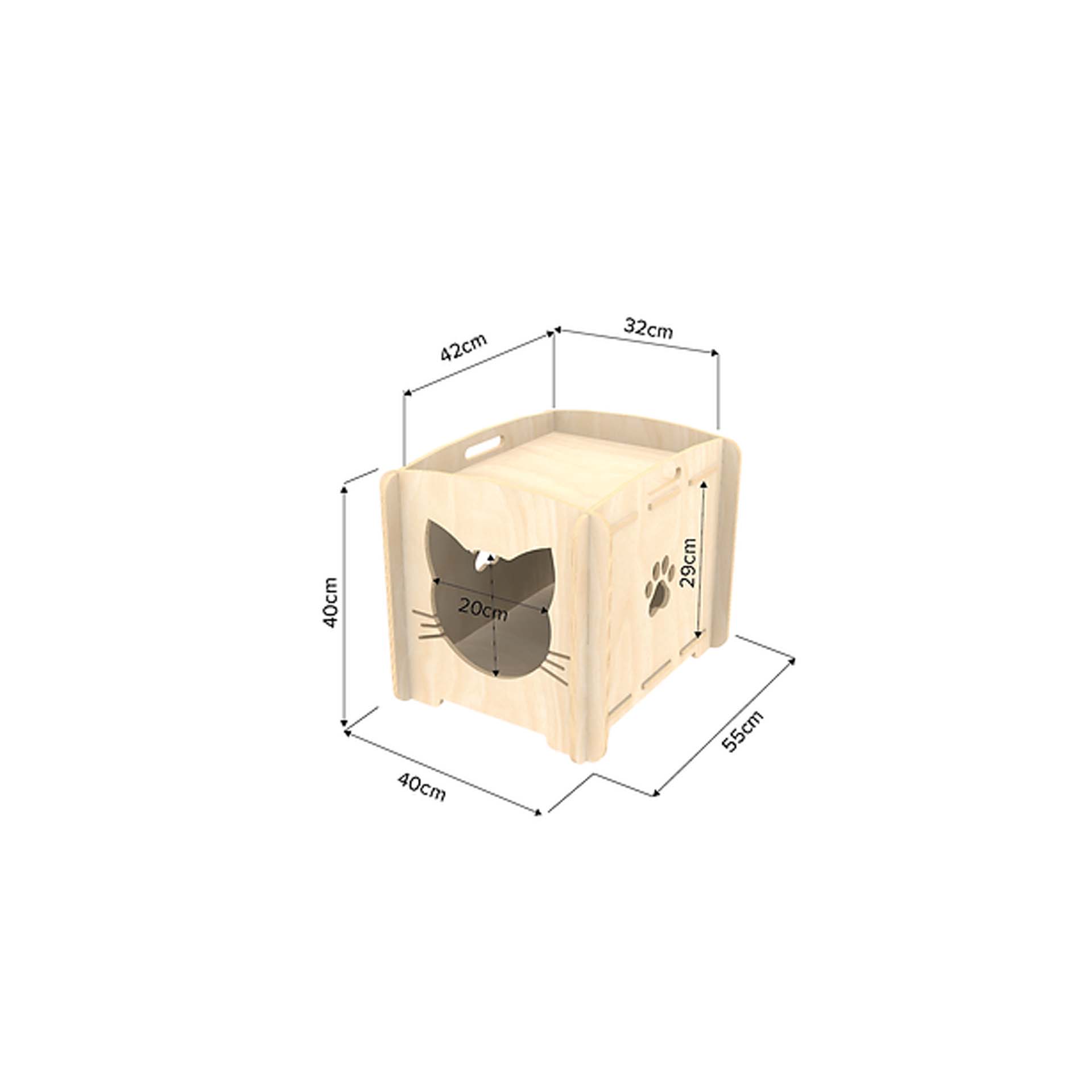 CAT HOUSE Natural Birch Plywood