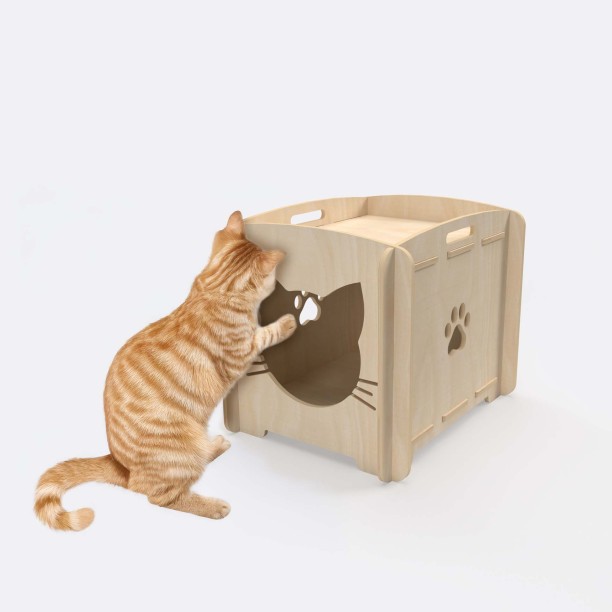 CAT HOUSE Natural Birch Plywood