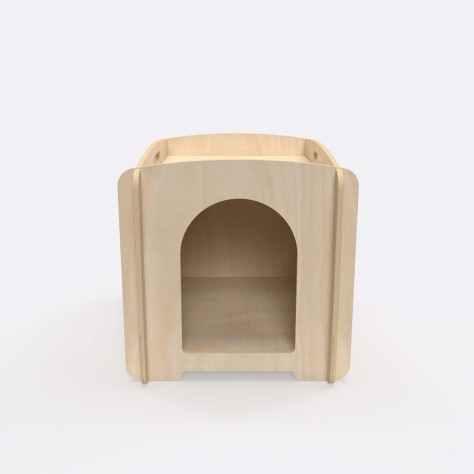 DOG HOUSE Size S Natural Birch Plywood - Image product