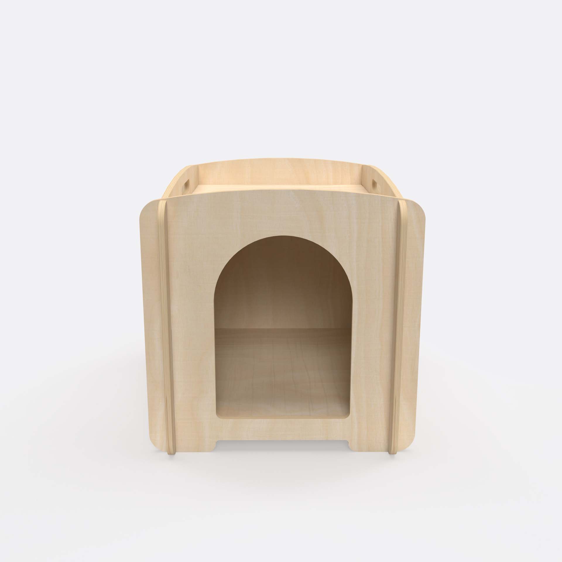 DOG HOUSE Size M Natural Birch Plywood