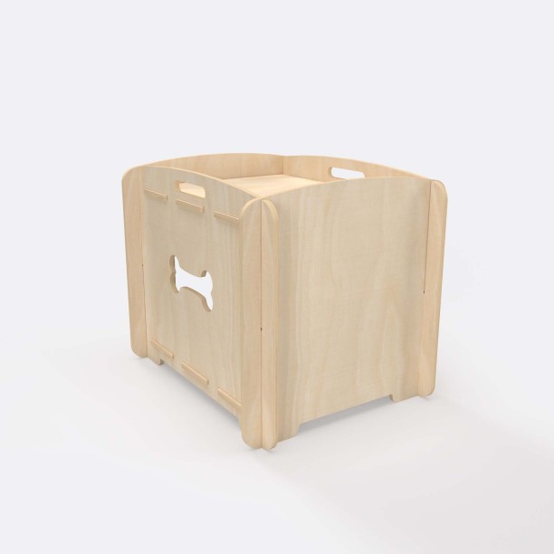 DOG HOUSE Size M Natural Birch Plywood